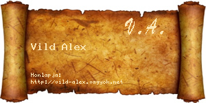 Vild Alex névjegykártya